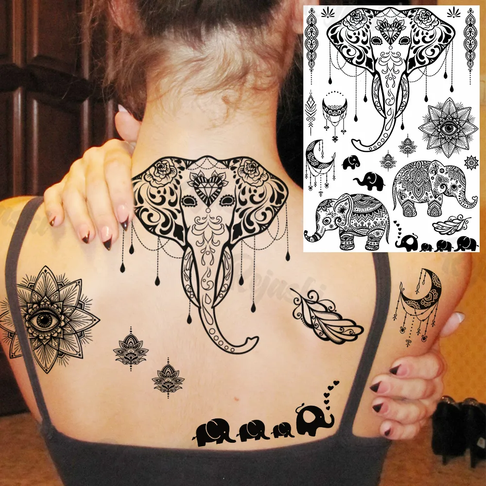 Lotus Henna Butterfly Turtle Lion Tattoo Set Waterproof, Adult Friendly  Tattoos For Chest, Shoulders, Arms, And More From Keng04, $7.38