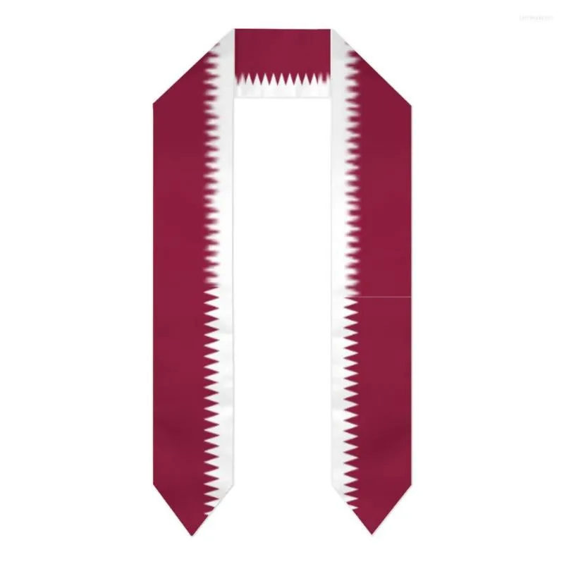 Halsdukar examen skärm qatar flagga halsduk sjal stal safir blå med stjärna rand Bachelor klänning tillbehör band 180 14 cm