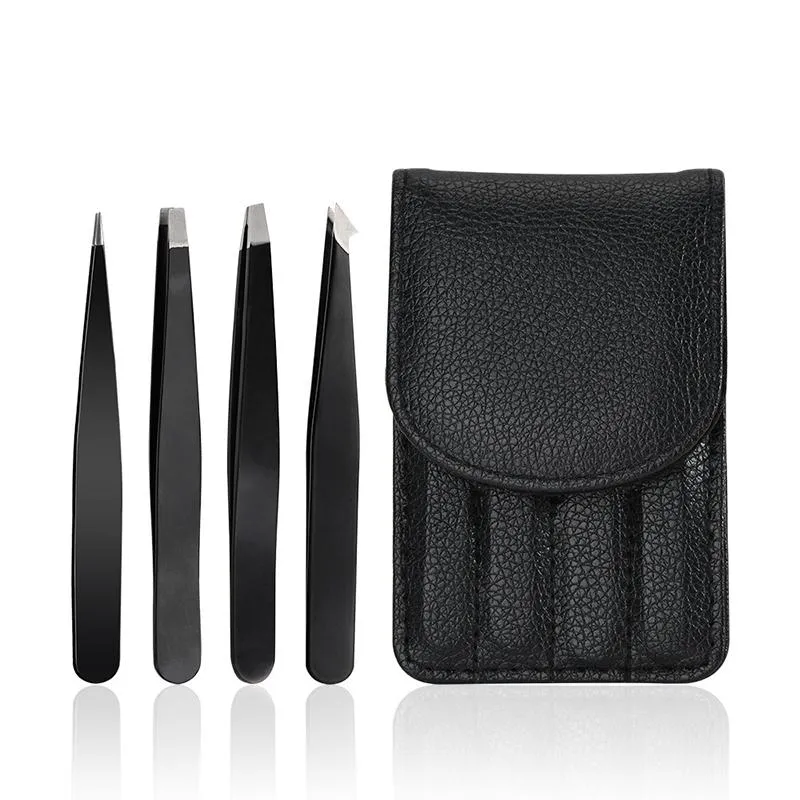 Borstels 4 stcs/set professionele wenkbrauw pincet wenkbrauw haarverwijdering clip make -up sets wimperverlenging wimper pinceters schoonheid