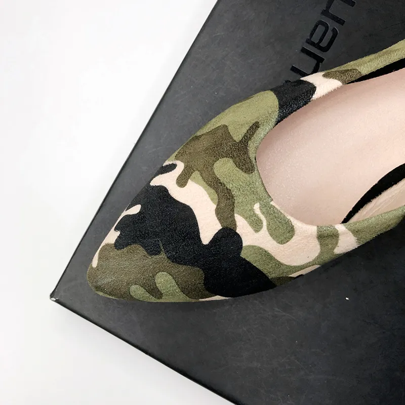 Kobiety Flats Camuflage fajne buty modowe dla dziewcząt płaski pięt