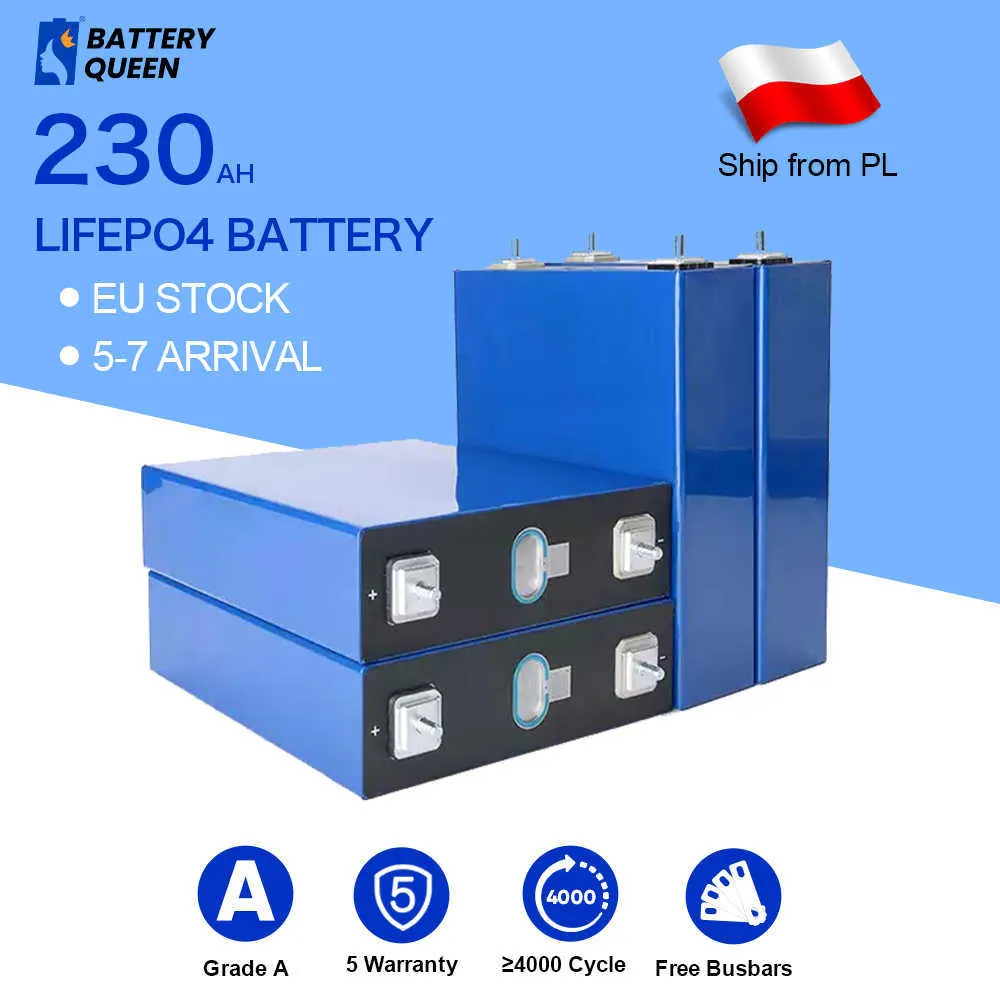 Batería Lifepo4 230AH Lifepo4 12V 24V 36V 48V Batería recargable en stock de la UE para envío solar Envío gratuito 5-7 días de llegada