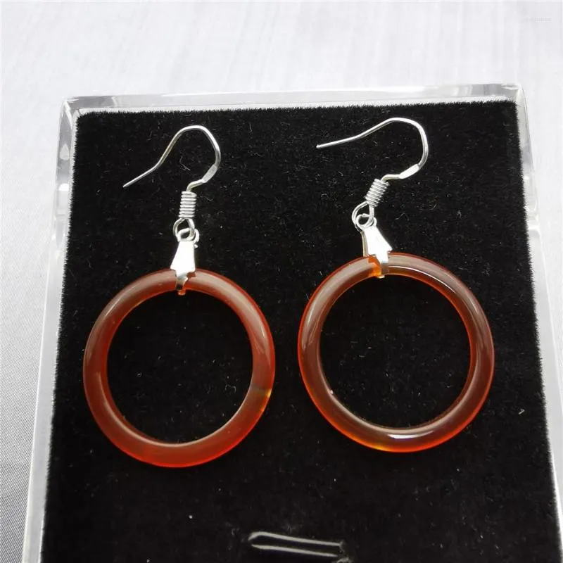 Dangle Oorbellen Jadery Mode Natuurlijke Agaat Steen Voor Vrouwen Ronde Cirkel Drop Earring Geschenken Partij Sieraden Black Friday 2023