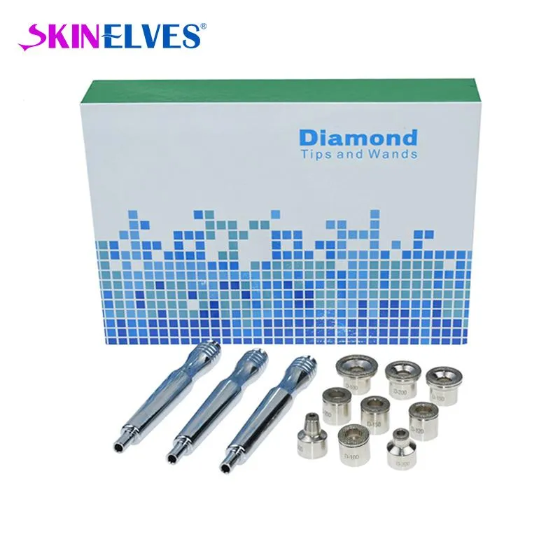 Machine Diamond Microdermabrasion Tips 9 Tips 3 Wands katoenfilter voor huid gezicht schoonheidszorg Dermabrasion Microdermabrasion Tool