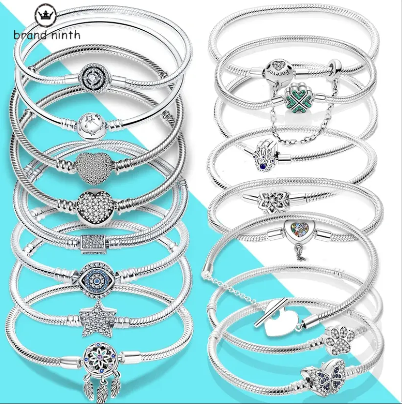 Auténtico ajuste pandora pulsera dijes cuenta colgante Diy múltiples estilos pulsera para mujer