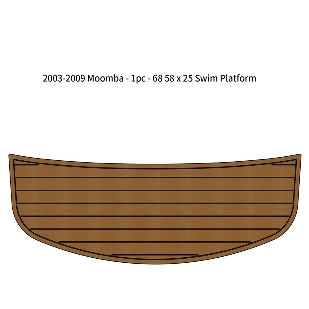 2003-2009 Moomba-1PC-68 5/8 x 25 tum simplattformbåt Eva Teak Deck Floor Pad