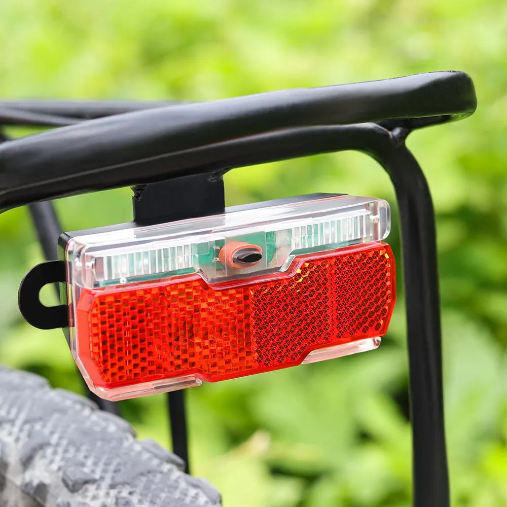 Bike Lights Red Bicycle Rear Light Use 2pcs AAA Batteries Rack Lamp With Reflector Cycling 230605