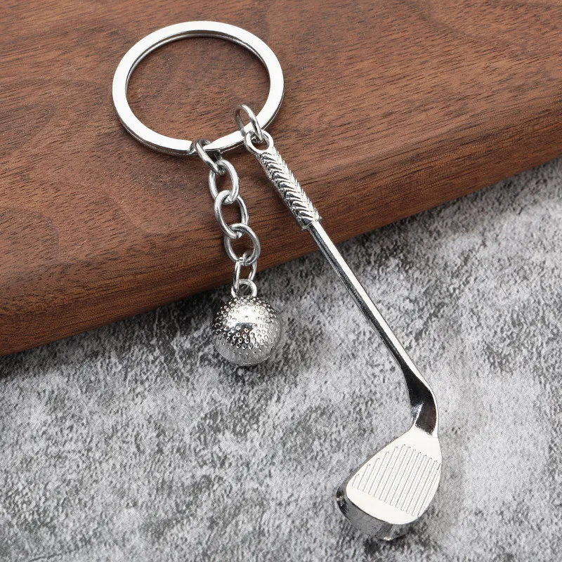 لعبة Golf Ball Keychain Ball Metal -keychain هدايا رياضية للهدايا التذكارية للمسابقات الرياضية في الهواء الطلق سلسلة مفاتيح الكرة الرياضية