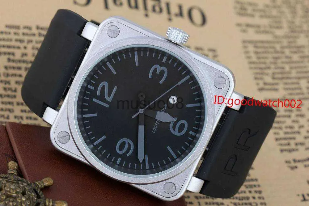 Other Watches 2017 New Style Men's Automatic Mechanical Limited Edition Watch Bell Aviation Men Sport Dive Watches Black Case BR01-92 Black Rubber WATCH J230606