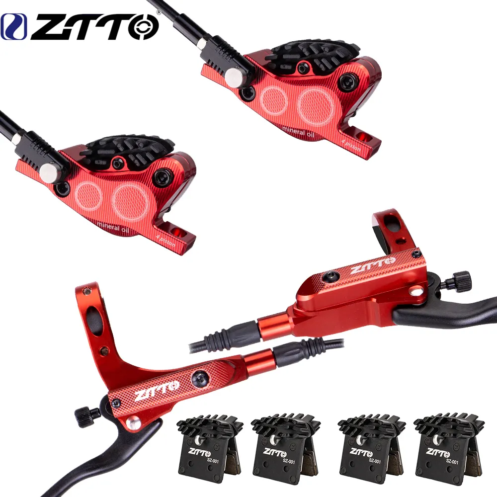 Freios de bicicleta ZTTO MTB freios hidráulicos 4 pistão pinça de freio M840 pastilhas de freio disco 160mm conjunto de componentes de bicicleta 230606