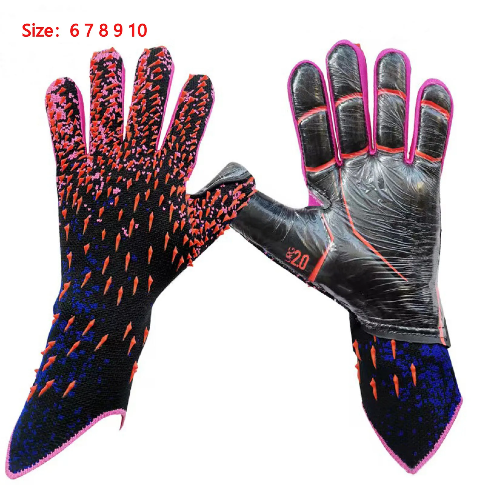 Save Big on Bulk Latex Goalkeeper Gloves Soccer Goalkeeper Gloves Youth:  Professional Latex Football Goalie Gloves With Thickened Palm Protection  For