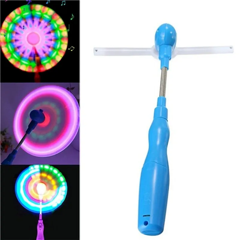 LED Light Sticks 3pcs Led Electric Growing Music Windmill Childrens Party Toy Flashing Up Spinning Toys Gift for Kids Random Color 230605