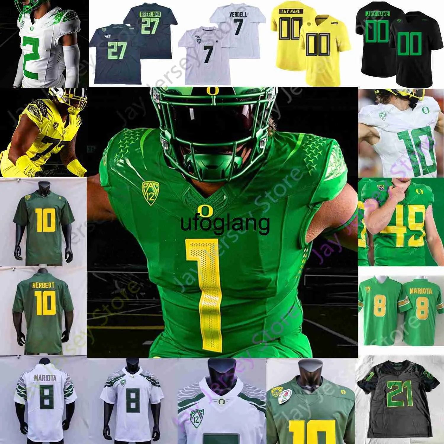 coe1 Maglia da calcio Oregon Ducks NCAA College Byron Cardwell DJ Johnson Keith Brown Trikweze Bridges Dont'e Thornton Chase Cota CJ Verdell Thibodeaux Sewell