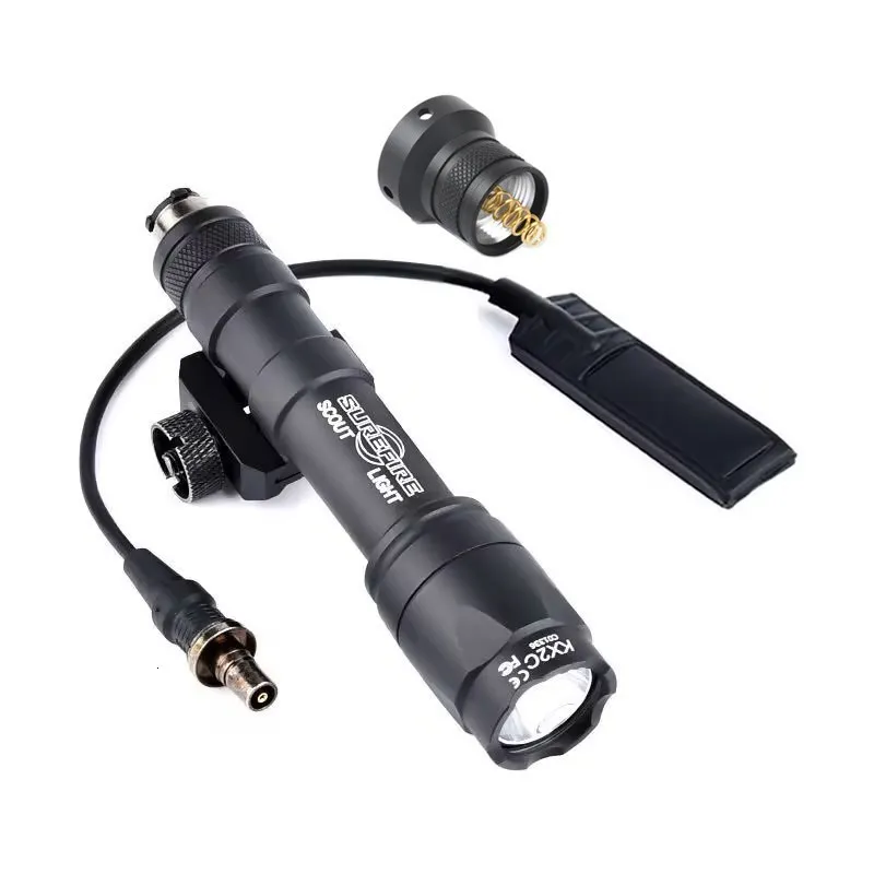 Support Tactique Double Bouton Lampe Airsoft M300 M600 – Montage Rapide Rail Picatinny M-LOK