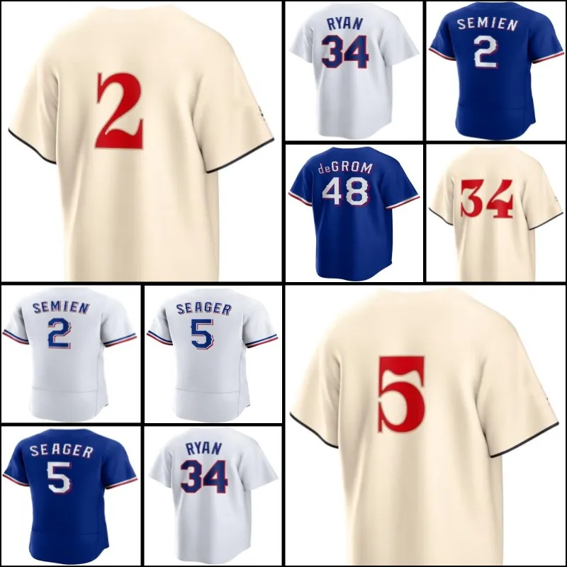 48 Maglia da baseball Jacob Degrom 53 Adolis Garcia 5 Corey Seager City Connect 2 Marcus Semien Nolan Ryan Yerry Rodriguez Jon Gray Josh Jung 31 Max Scherzer 32 Evan Carter