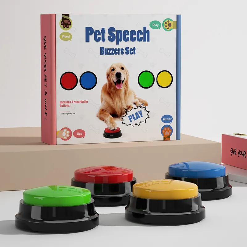 Köpek Oyuncakları Çiğnetebilir Eğitim Düğmeleri Pet Pet Talking 230606 için Etkileşimli Oyuncaklar Konuşma