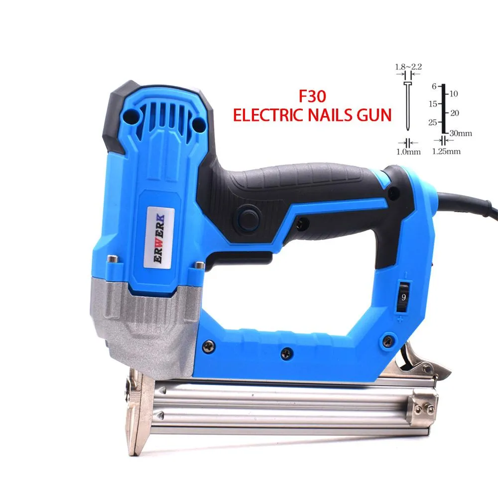 Spijkerpistolen 2300W Heavy Duty Electric Nails Gun F30 Brad Framing Tacker Household Eletric Power Tools