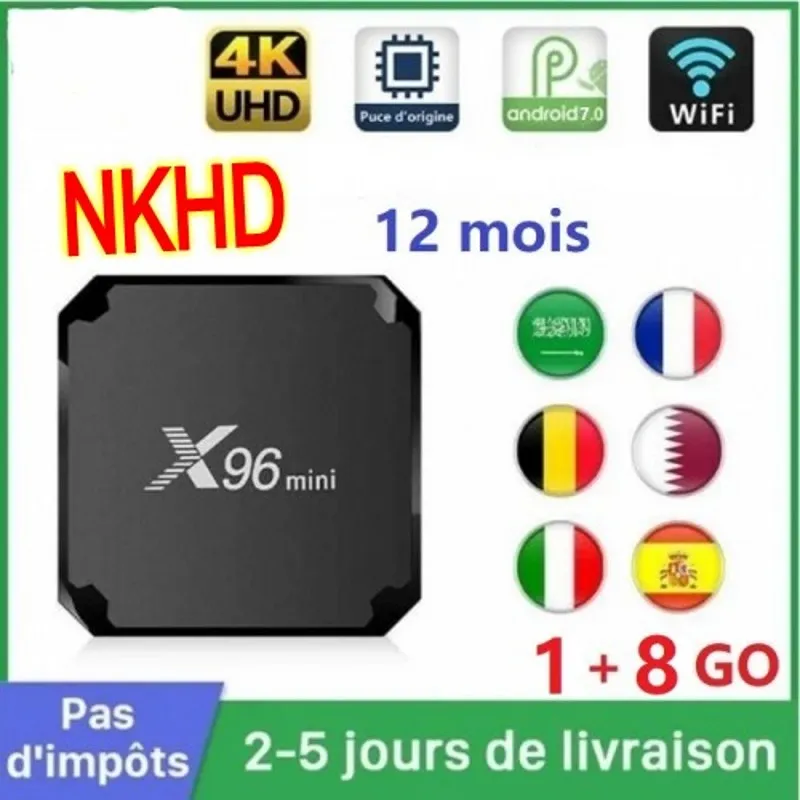 안드로이드 TV 박스 X96 미니 TV 스탠드 박스 1GB 8GB AMLOGIC S905W Android 7.1 TV Box 1 년 QHDS 코드 미디어 플레이어 스마트 TV 안드로이드 박스