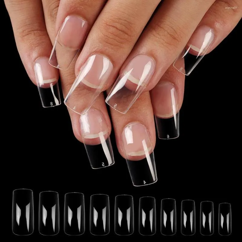 False Nails 600pcs Fake Short Super Beaute Curve Clear Nail Supplies For Professionals Tips Full Cover Girls Must Acrylic Press