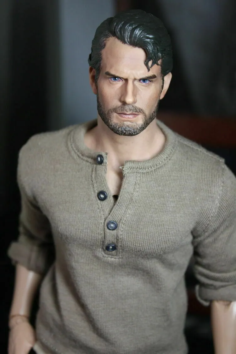 Action Toy Figures 1/6 of the 12'' TBLeague male body Henry Cavill Clark's head modeling model soldier doll's head carving 230607