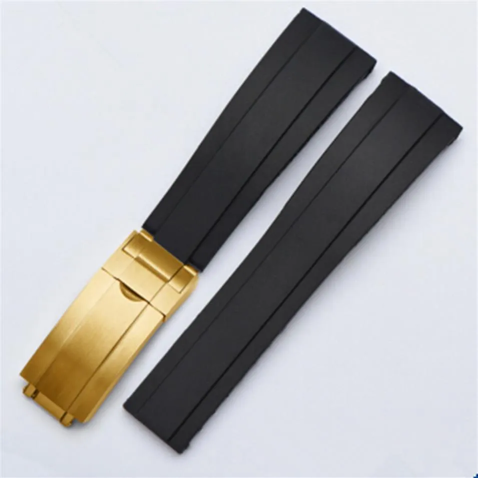 20mm Silicone Rubber Band For Rolex YachtMaster Watch Strap Wristbands246n