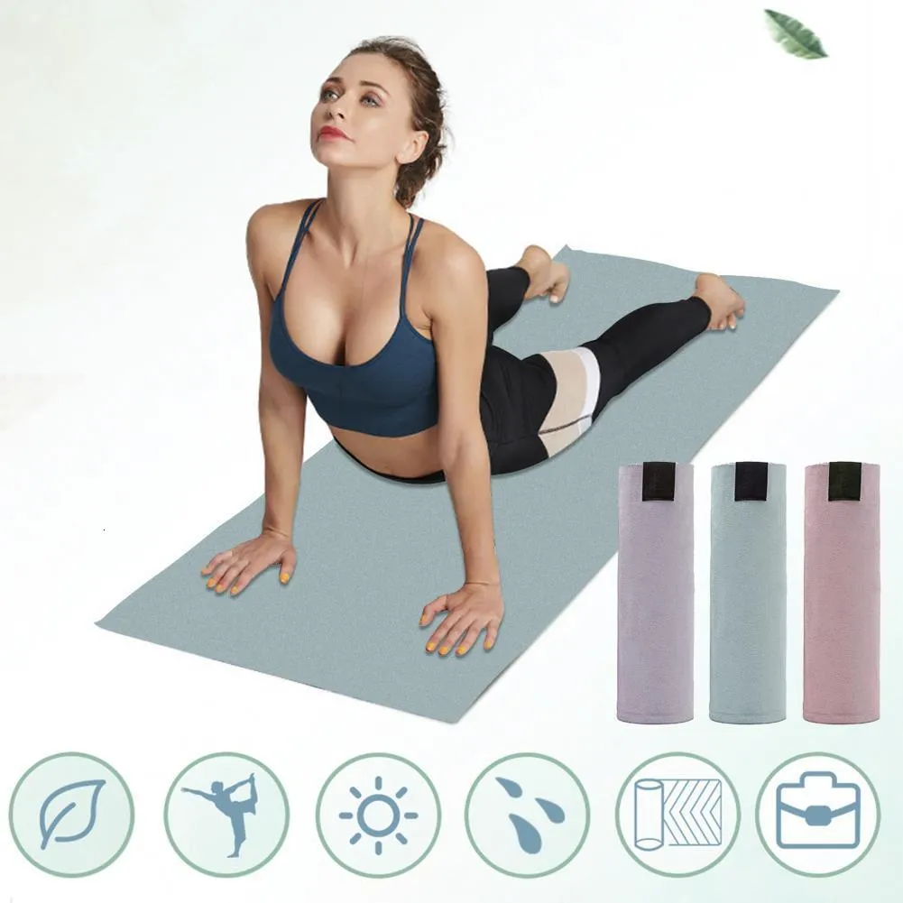 Yoga filtar perfekt tjocklek lång snabb torr sportfilt svett absorption antislip mattmatta för 230606