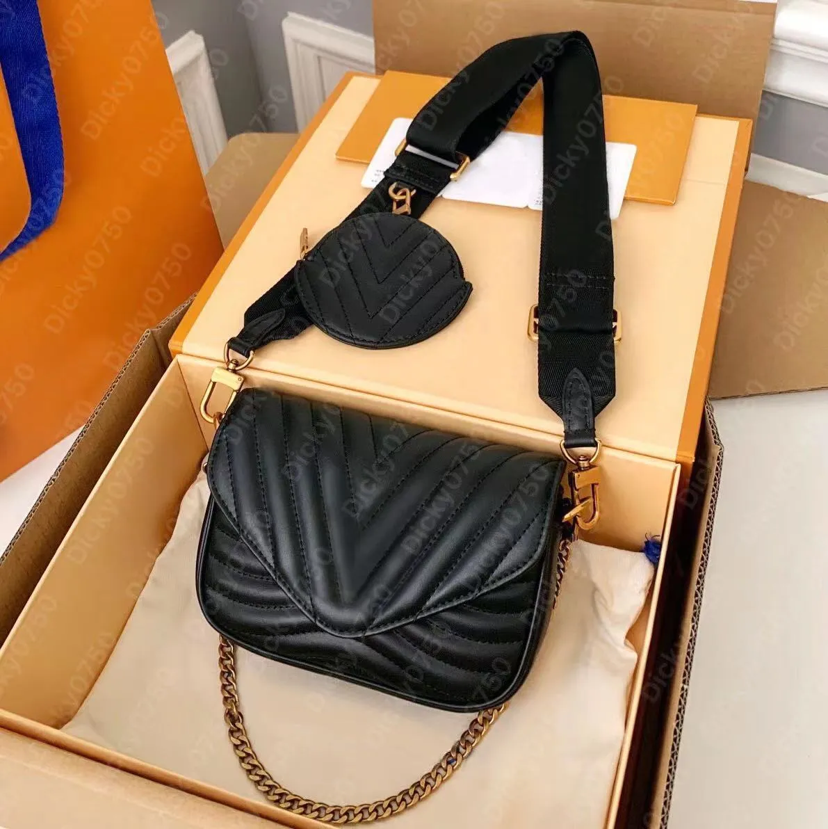 Дизайнерская сумка через плечо женские сумки на ремне Роскошная сумка-мессенджер с клапаном новой волны женская кожаная сумка через плечо Дизайнерская цепочка черные сумки-кошельки сумки ремешок кошелек Tasche