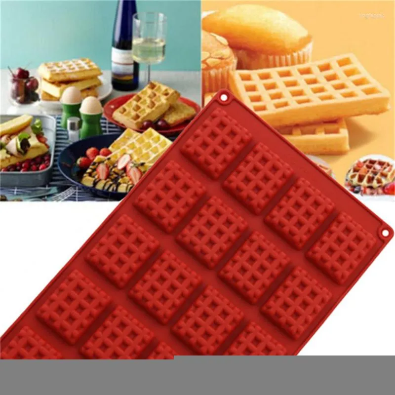 Baking Moulds 20 Hole Silicone DIY Chocolate Waffle Biscuit Mold 2023 Ice Lattice Cake Making Accessories Tools