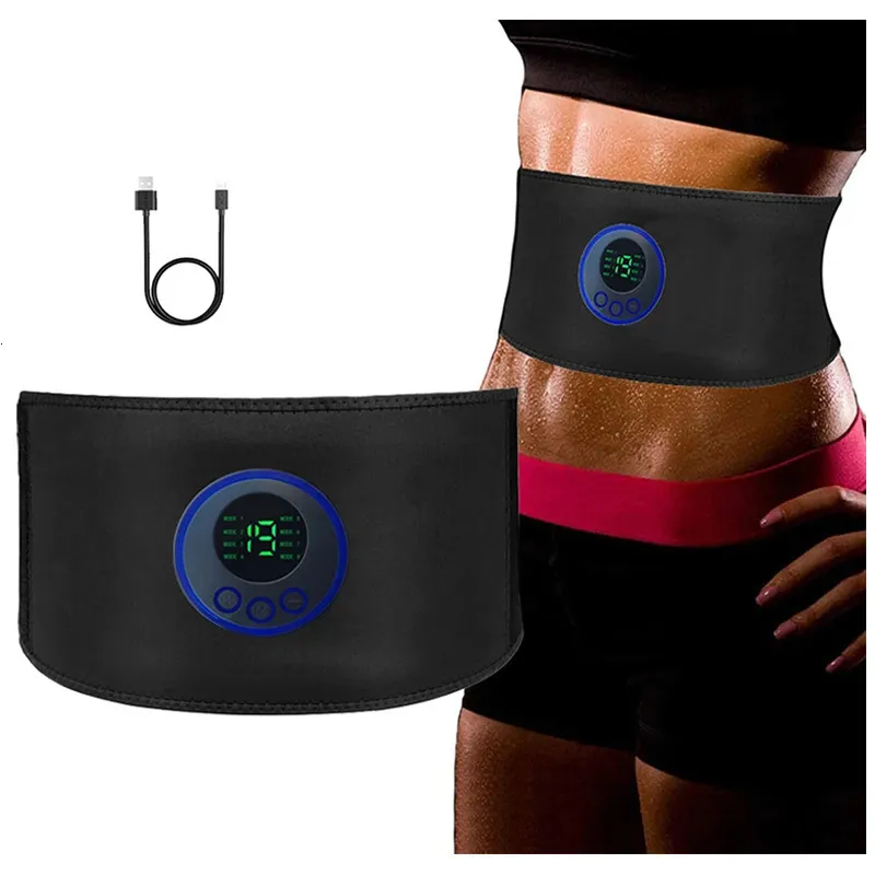 Allenatori addominali centrali Allenatore ABS Stimolazione muscolare Cintura tonificante EMS Stimolatore muscolare LCD Corpo Dimagrimento pancia Allenamento Perdita di peso Allenamento fitness 230606