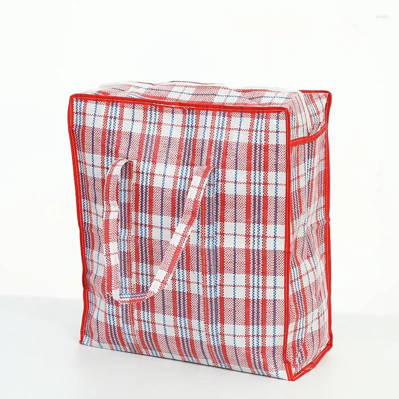 Bolsas Duffel 3pcs PP Weave Storage Bag Protable Dobrável À Prova de Poeira Grande Capacidade Bagagem de Viagem