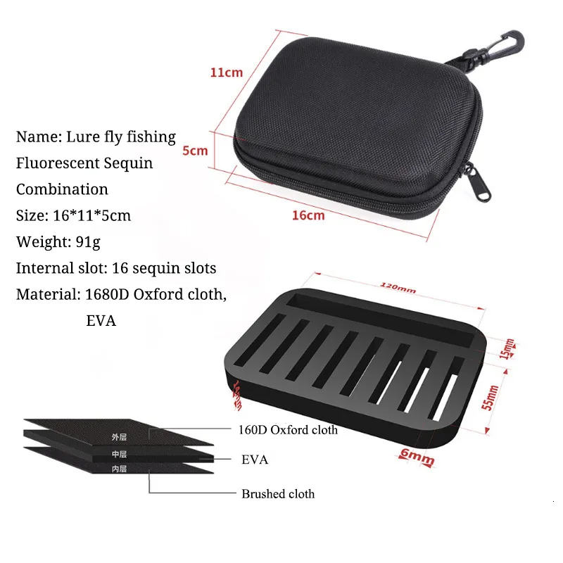 Outdoor Spinner Lure Box Portable Fish Hooks, Fly Lure, Spoon Bait, Foam Box,  Trout Flies, Fishook, Hard EVA Storage Case For Fly Fishing From Keng05,  $4.85