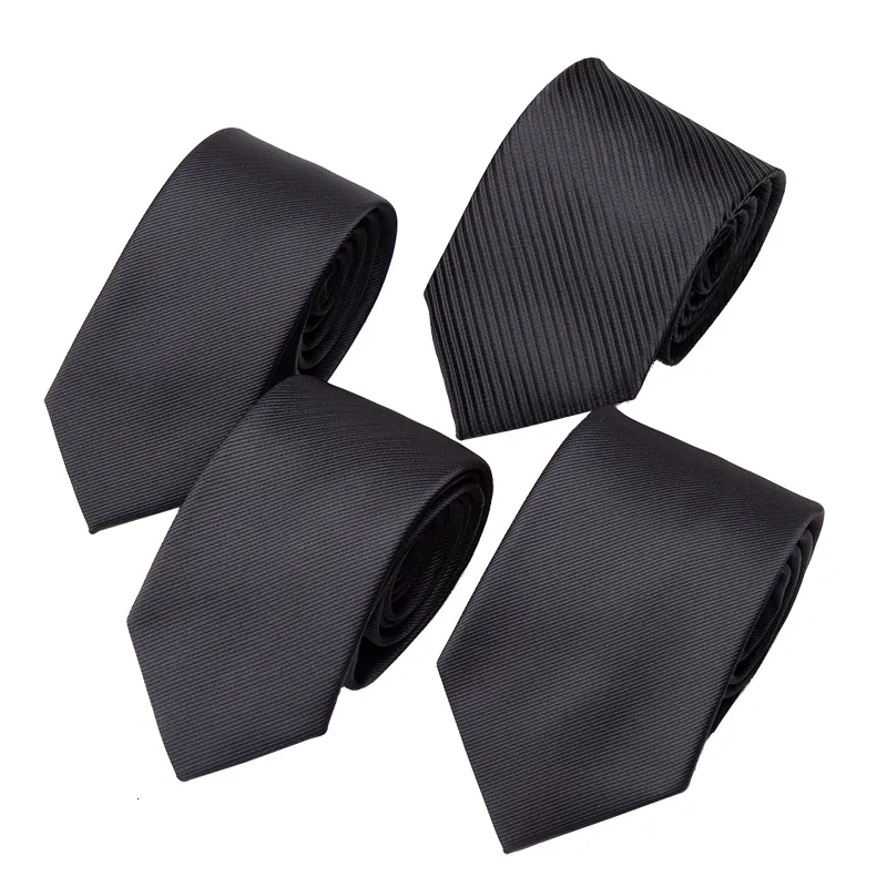 Neck Ties Mens Tie 8cm 7cm 6cm Classic Black Slim for Men Accessories Neckties Wedding Party Formal Dress Casual Solid Gifts 230605