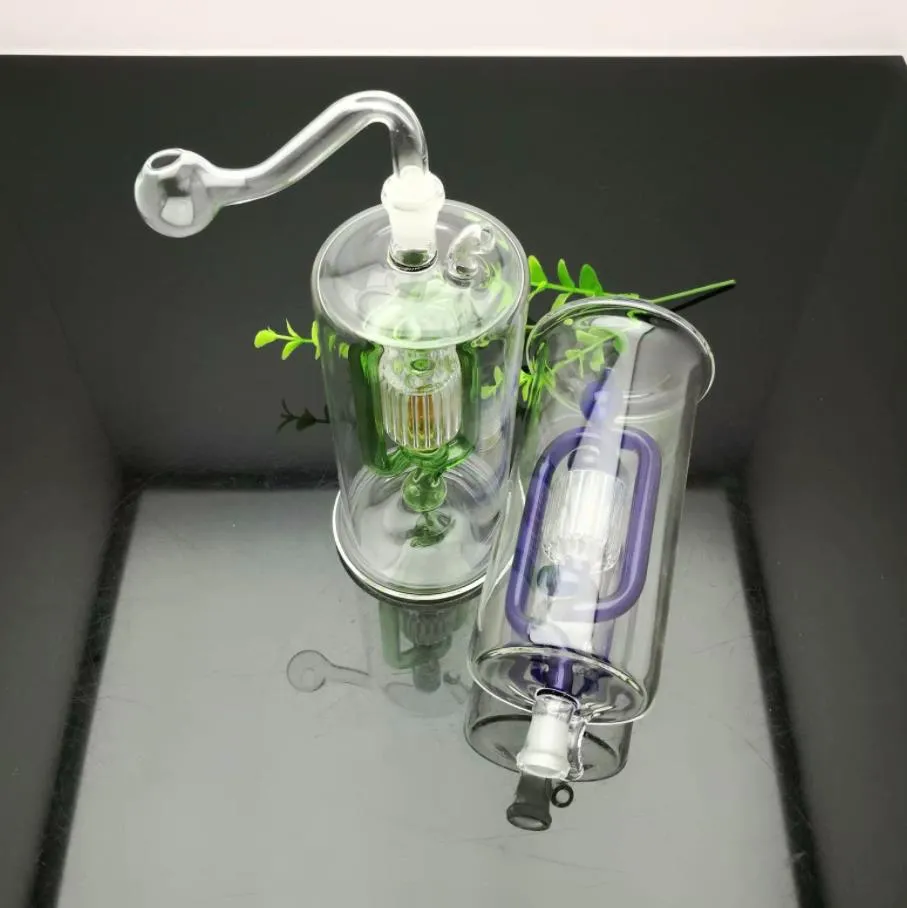 Smoking Pipes bongs Manufacture Hand-blown hookah Colorful multi cycle filtered glass water pipe