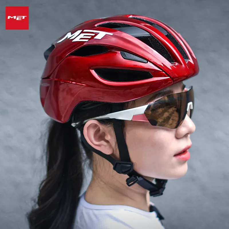 خوذات ركوب الدراجات Met Rivale Helmet Ultralight Road Bicycle Helmet
