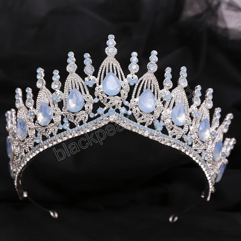 Elegant Opal Crystal Tiara Crown Exquisite Headpiece With  display picture 2