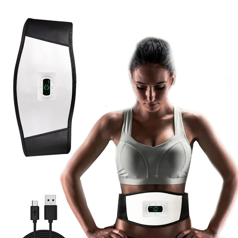 Core Abdominale Trainers EMS Toning Belt Spierstimulator Trillingen Abs Trainer LCD Taille Buik Body Afslanken Training Home Workout Equiment 230606