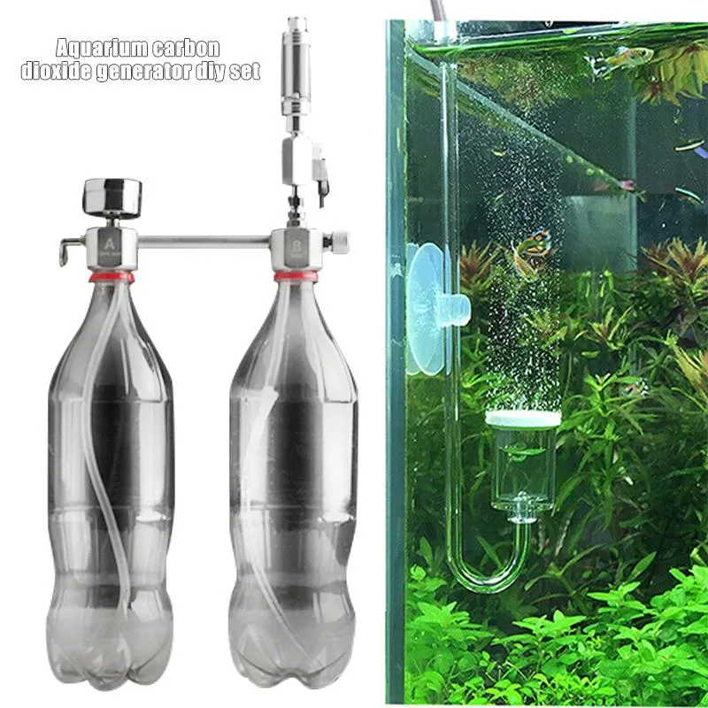 Ausrüstung Aquarium DIY CO2-Generator-System-Kit mit Magnetventil, Blasenzähler für Pflanzen, Aquarium-Zubehör