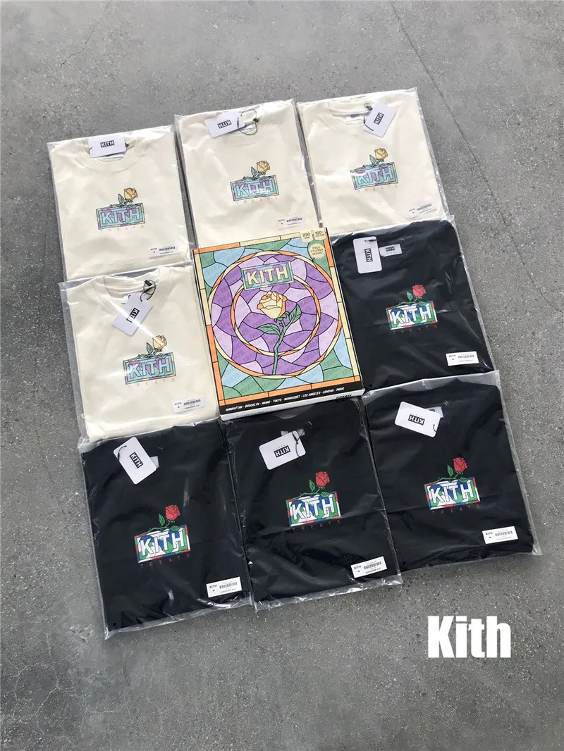 T-shirts pour hommes Kith Flowers Box T Shirt Hommes Femmes Contton Quality T-Shirt Tee Short Sleeve 230606