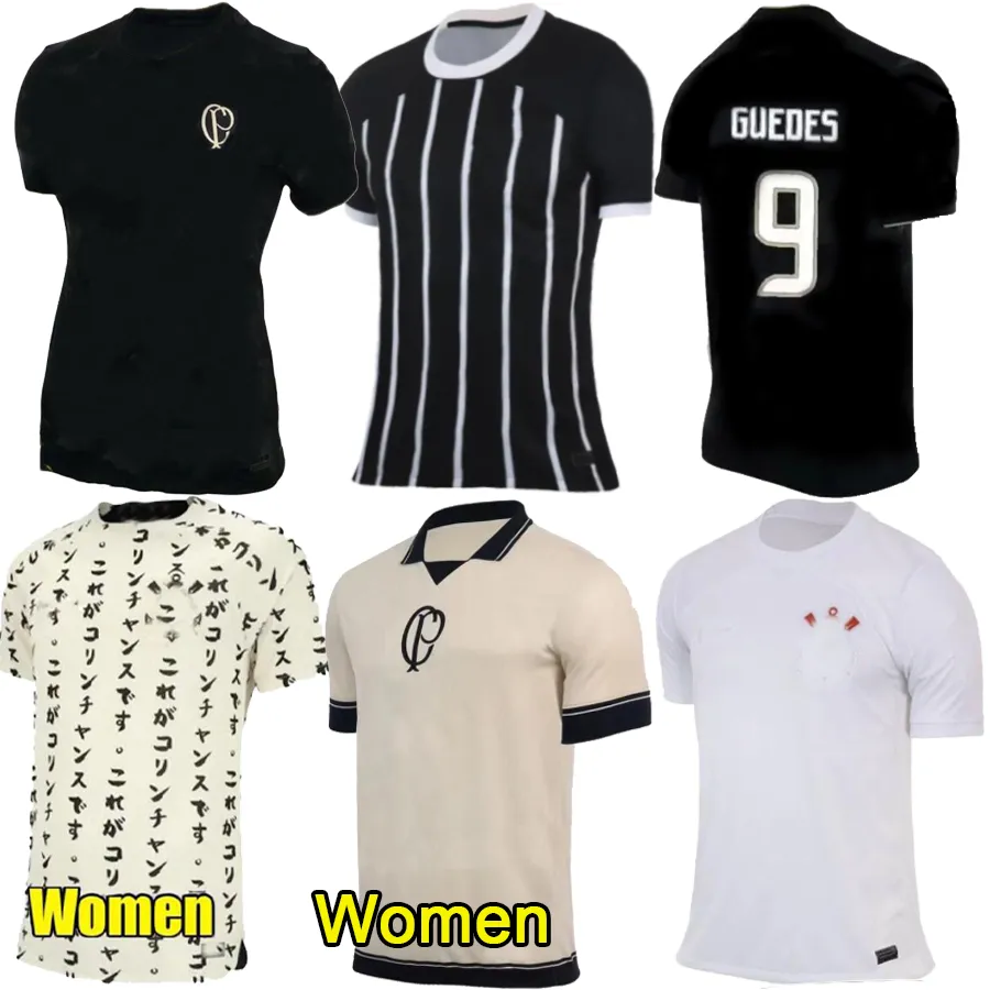2023-24 Paulinho Soccer Jerseys Women Corinthian Fourth Kit Yuri Alberto Gustavo Giuliano Guedes R.Augusto Fagner Football Shirts