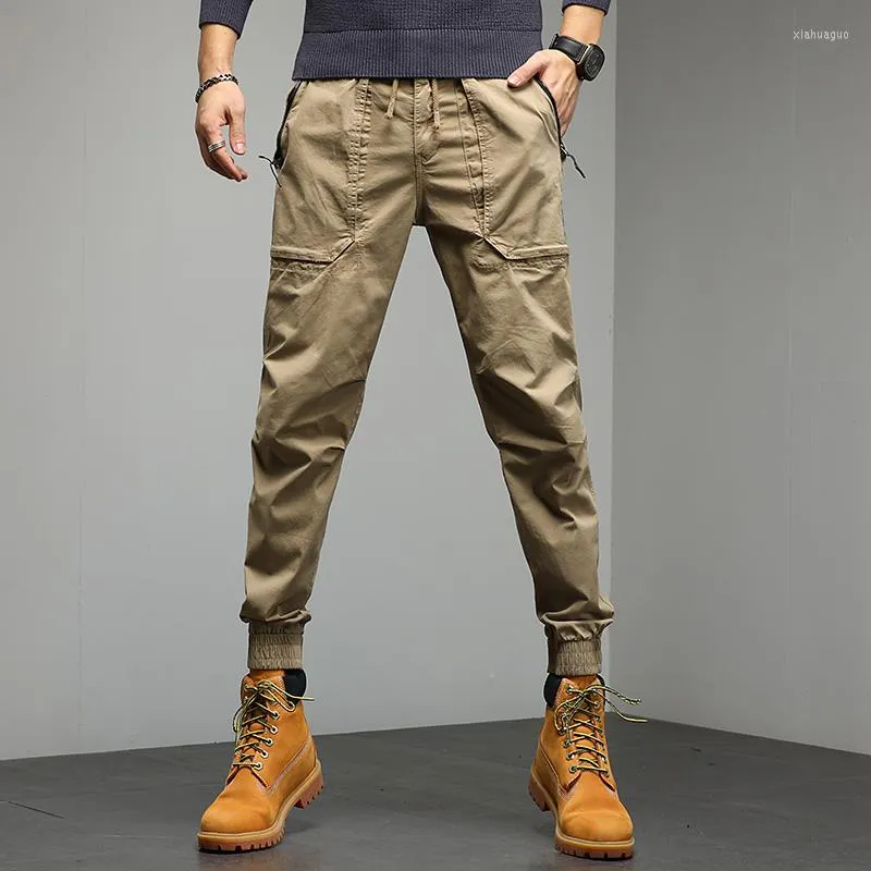 Men's Pants 2023 Autumn Cargo Men Hip Hop Joggers Harem Ribbons Pocket Man Sweatpants Streetwear Fashion Casual Mens 28-38