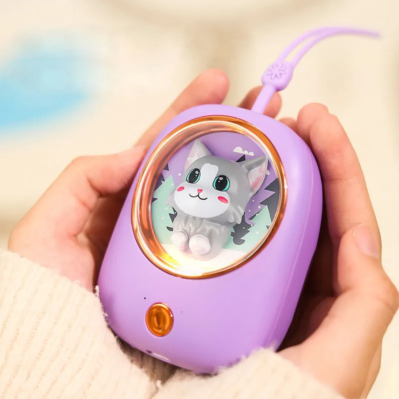 Mini banque d'alimentation portable mignon espace capsule hamster charge  usb chauffe-mains pour fille aime cadeau beurre chat banque d'alimentation