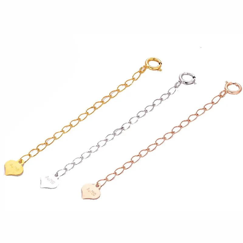 Pendentif Colliers Sinya Bijoux DIY Trouver 18k Au750 Chaînes Longues En Or 3.5cm 5.5cm Longueur Collier Bracelet Extender avec Tag 230607