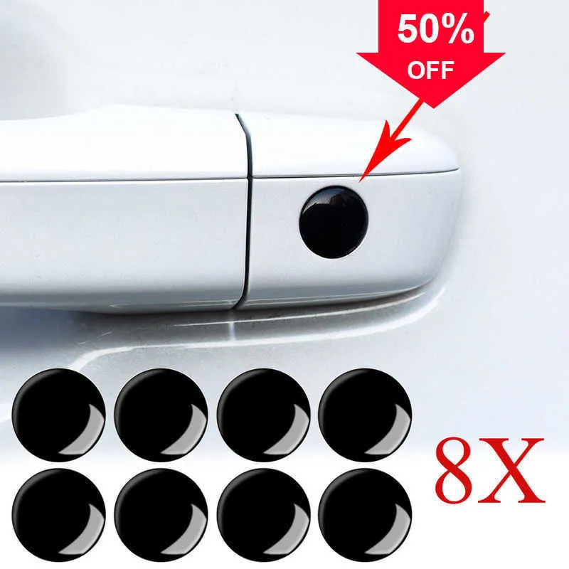 Pegatinas de protección de ojo de cerradura para puerta de coche, calcomanías negras antibloqueo para BMW X3 X4 X5 X6 E87 E90 E91 E92 E93