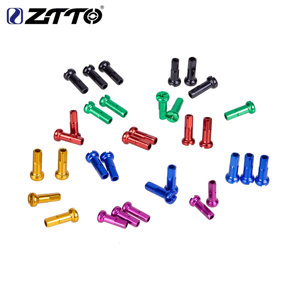 Raggi bici ZTTO MTB 60pcs Capezzoli per raggi per biciclette 2.0 * 14mm Lega di alluminio Ciclismo Bici da strada Mountain bike Capezzoli per ruote Multicolor 230606