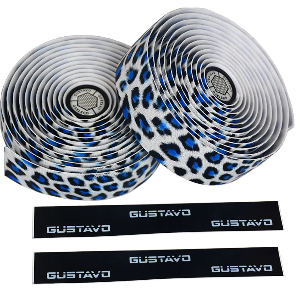 Composants de guidon de vélo Ruban de guidon imprimé léopard Rubans de guidon EVA PU Soft Anti Vibration Wrap Durable Bartape 230607