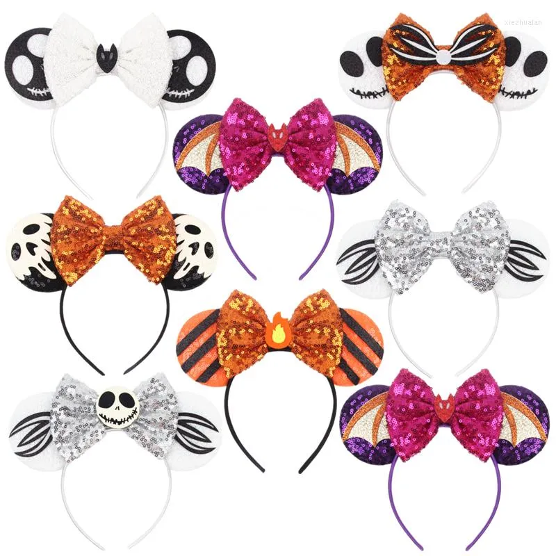 Hair Accessories 8pc/Lot Halloween Headband Fashion Sequins Mouse Ears Teenager Festival Hairband Girls Kids Gift Party Headwear