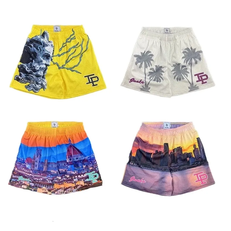 Men's Shorts Inaka Power Shorts Men Women Classic GYM Basketball Workout Mesh Shorts One Layer Inaka Shorts Fashion Design 230607