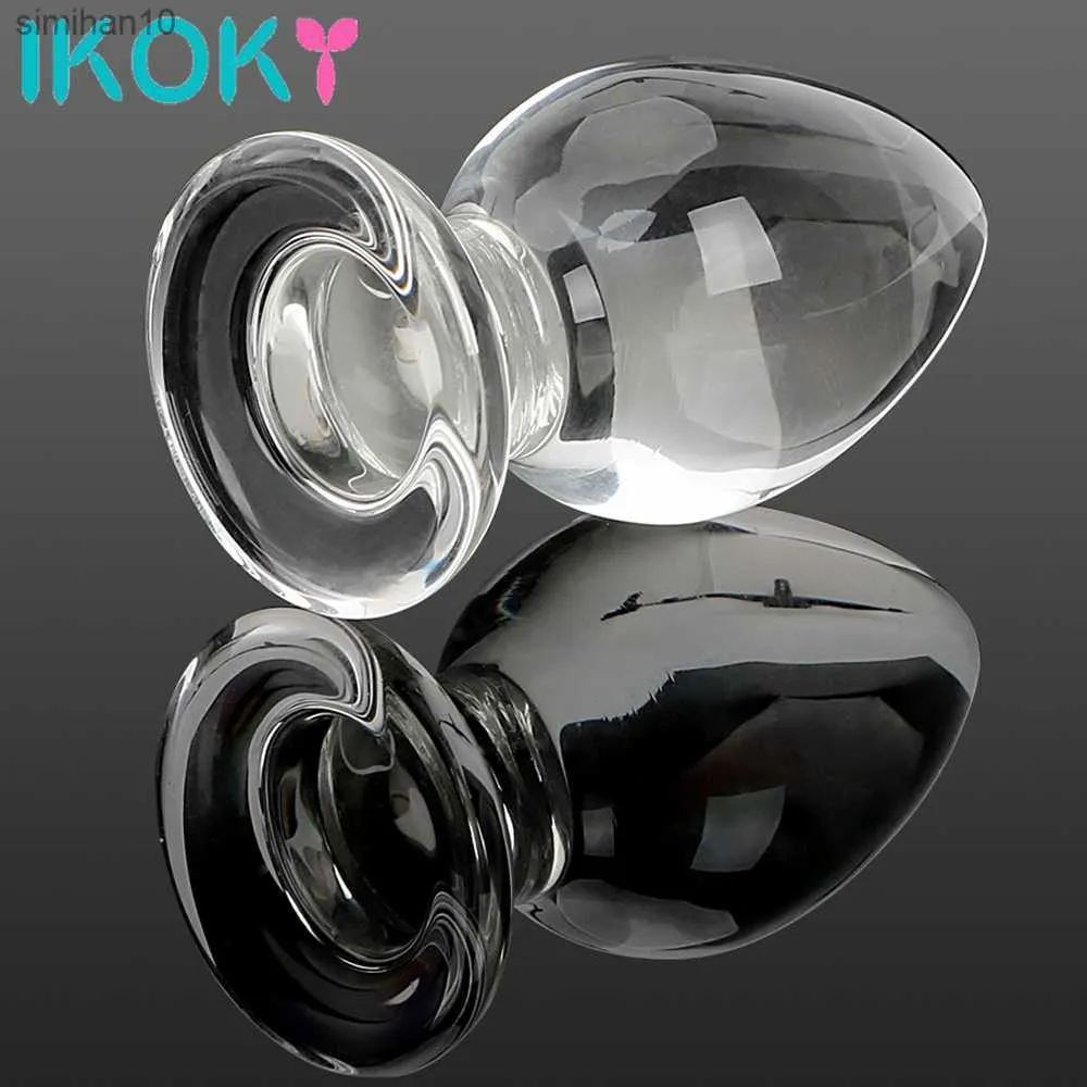 İkoky 50mm büyük kristal popo fiş vajina top büyük pyrex cam anal dildo boncuk sahte yetişkin mastürbasyon seks oyuncaklar kadınlar erkekler gey l230518