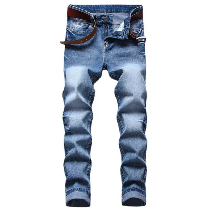 2022 Brand Mens Casual Jeans Straight High Quality Denim Pants Male Fashion Jean Home Classic Blue Jeans Trousers
