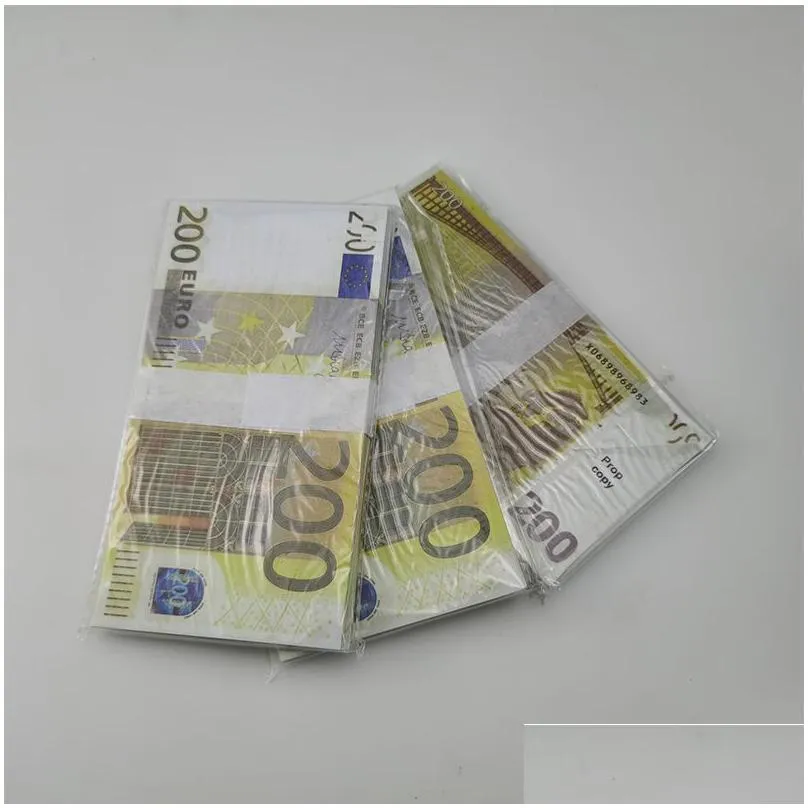 party supplies movie money banknote 5 10 20 50 dollar euros realistic toy bar props copy currency fauxbillets 100 pcspack9179756