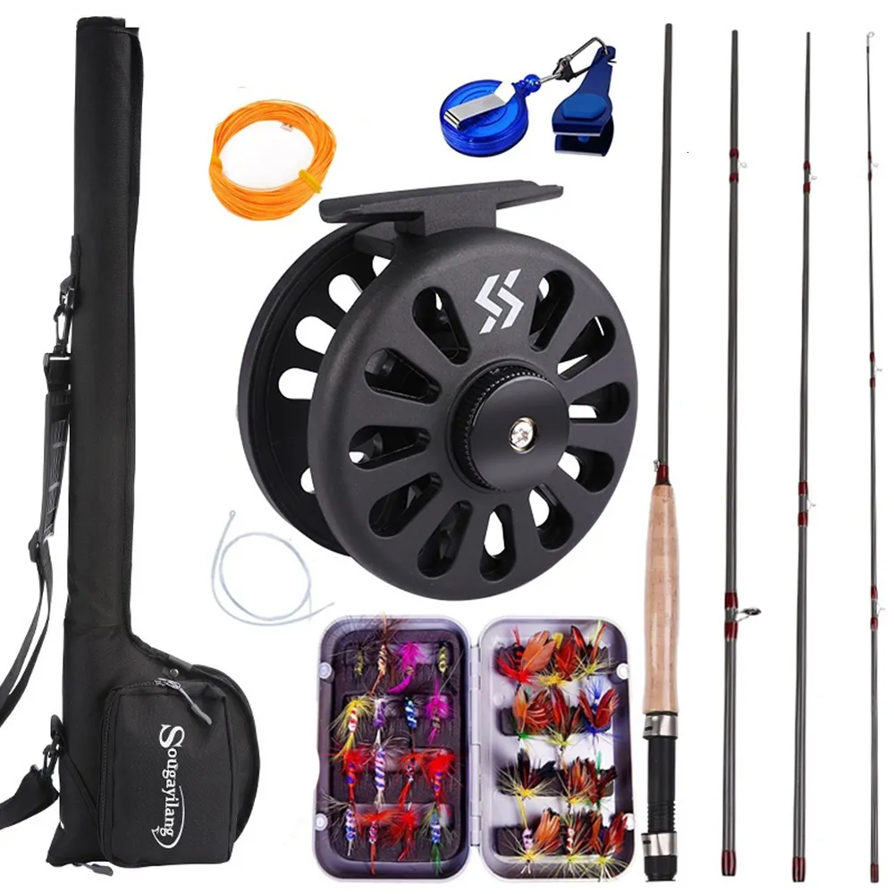 Sougayialng Fly Rod Reel Combo Set 2.7M/8.86FT #5/6 Fly Rod And Fly Reel  Combo With Fishing Bag, Line Accessories, And Lures Box 230607 From Men06,  $56.87